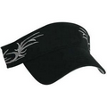 Black Racing Visor W/ Gray Tribal Pattern